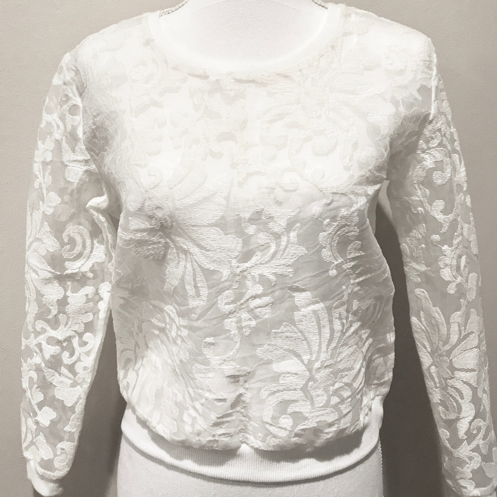 KIIND OF White Organza Pullover Tank Top Blouse